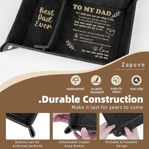 NWT Dear Dad from your Son Valet w/Keychain - Picture 3 of 9